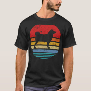 Akita Inu Retro Zonsondergang Hond T-shirt