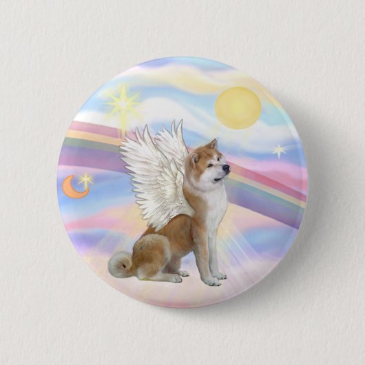 Akita Inu Ronde Button 5,7 Cm (Voorkant)