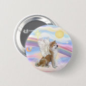 Akita Inu Ronde Button 5,7 Cm (Voorkant /achterkant)
