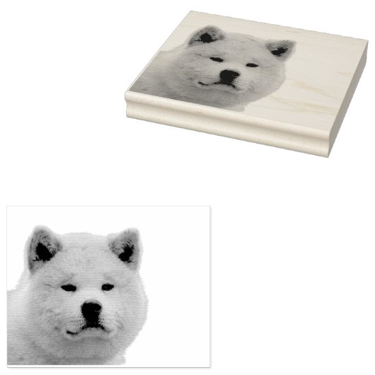 Akita Inu Rubberstempel (Gestempeld)