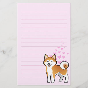 Akita Inu / Shiba Inu Love Briefpapier