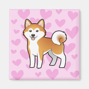 Akita Inu / Shiba Inu Love Magneet