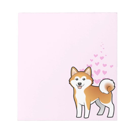 Akita Inu / Shiba Inu Love Notitieblok (Voorkant)