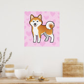 Akita Inu / Shiba Inu Love Poster (Keuken)