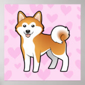 Akita Inu / Shiba Inu Love Poster (Voorkant)