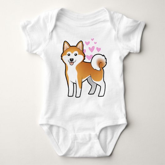 Akita Inu / Shiba Inu Love Romper (Voorkant)