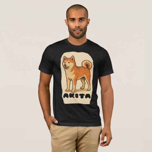 AKITA INU T-Shirt (Voorkant volledig)