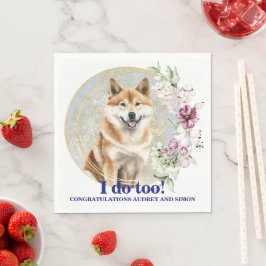 Akita Inu Trouwservetten Met Honden Foto Servet