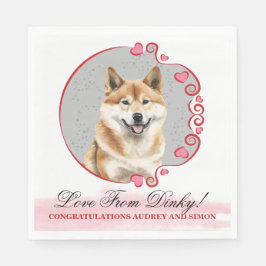 Akita Inu Trouwservetten Met Honden Foto Servet