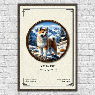 Akita Inu Zoölogische Serie Poster