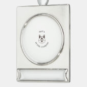 Akita is het antwoord verzilverd banner ornament (Links)