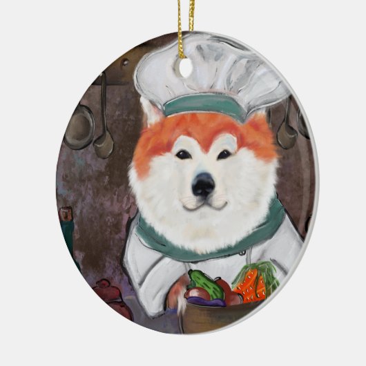 Akita Keramisch Ornament (Links)