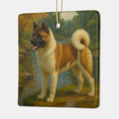 Akita Keramisch Ornament (Links)