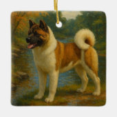 Akita Keramisch Ornament (Voorkant)