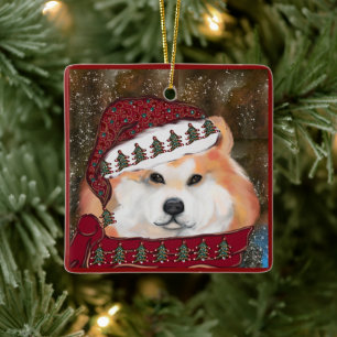 Akita Keramisch Ornament