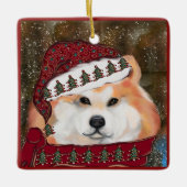 Akita Keramisch Ornament (Voorkant)