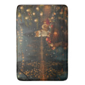 Akita Kerst Feestelijke reis Badmat (Voorkant Verticaal)