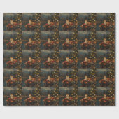 Akita Kerst Feestelijke reis Cadeaupapier (Vlak)