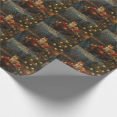 Akita Kerst Feestelijke reis Cadeaupapier (Hoek)