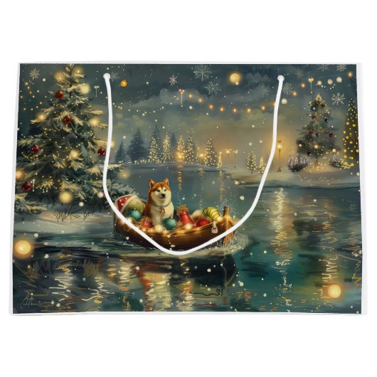 Akita Kerst Feestelijke reis Groot Cadeauzakje (Voorkant)