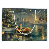 Akita Kerst Feestelijke reis Groot Cadeauzakje (Achterkant)