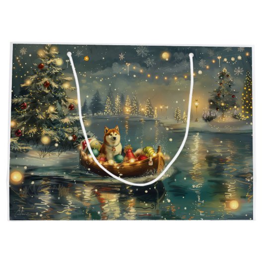 Akita Kerst Feestelijke reis Groot Cadeauzakje (Achterkant)