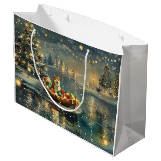 Akita Kerst Feestelijke reis Groot Cadeauzakje (Achterkant Gekanteld)