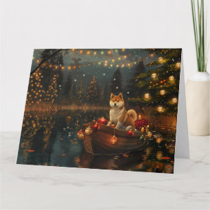 Akita Kerst Feestelijke reis Kaart