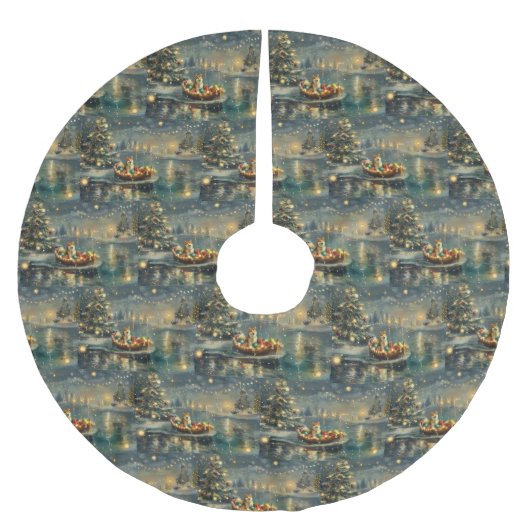 Akita Kerst Feestelijke reis Kerstboom Rok (Voorkant)