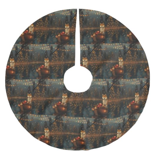 Akita Kerst Feestelijke reis Kerstboom Rok (Voorkant)