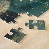 Akita Kerst Feestelijke reis Legpuzzel (Zijkant)