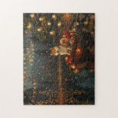 Akita Kerst Feestelijke reis Legpuzzel (Verticaal)