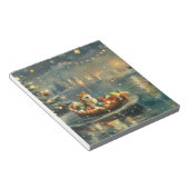 Akita Kerst Feestelijke reis Notitieblok (Schuin)