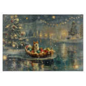 Akita Kerst Feestelijke reis Snijplank (Voorkant)