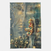 Akita Kerst Feestelijke reis Theedoek (Verticaal)