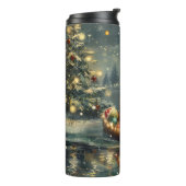 Akita Kerst Feestelijke reis Thermosbeker (Gedraaid links)