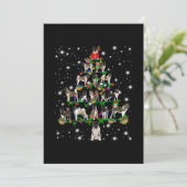 Akita kerstboom bedekt door Flashli Bedankkaart (Staand voorkant)