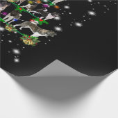 Akita kerstboom bedekt door Flashli Cadeaupapier (Hoek)