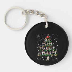 Akita kerstboom bedekt door Flashli Sleutelhanger