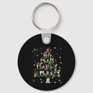 Akita kerstboom bedekt door Flashli Sleutelhanger