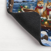 Akita Kerstboot Vakantie Muismat (Hoek)