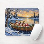 Akita Kerstboot Vakantie Muismat (Met muis)
