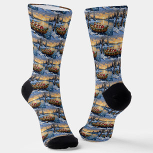 Akita Kerstboot Vakantie Sokken