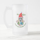 Akita kerstcadeaus matglas bierpul (Links)