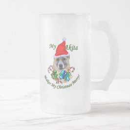 Akita kerstcadeaus matglas bierpul