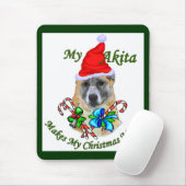 Akita kerstcadeaus muismat (Met muis)