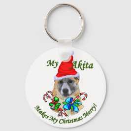 Akita kerstcadeaus sleutelhanger