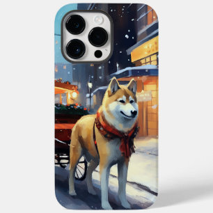 Akita Kerstfeest Seizoen Case-Mate iPhone 14 Pro Max Hoesje