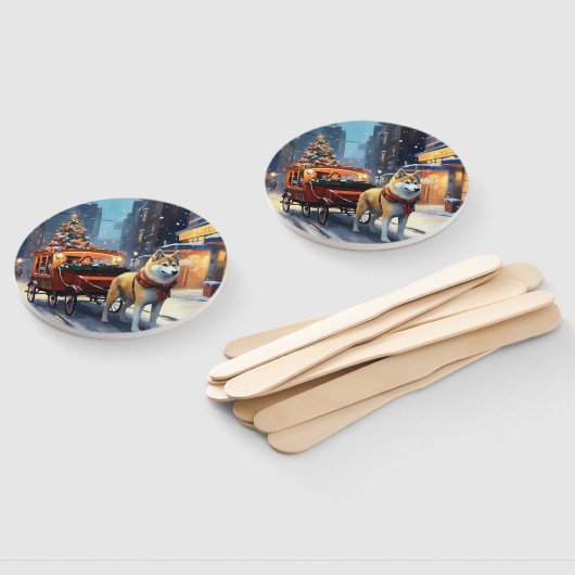 Akita Kerstfeest Seizoen Handwaaier (Niet-gemonteerd)