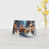 Akita Kerstfeest Seizoen Kaart (Gele Bloem)